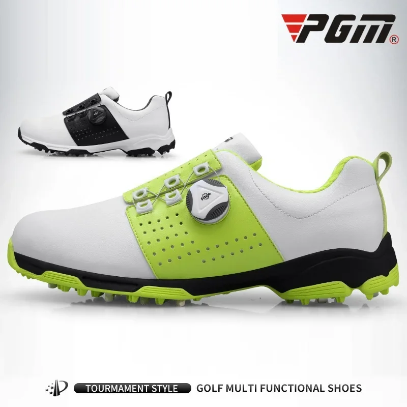 New Arrival PGM Golf Shoes Men\'s Waterproof Sports Shoes Spikes Anti-skid Sport Sneaker Male Knobs Buckle Golf Shoes