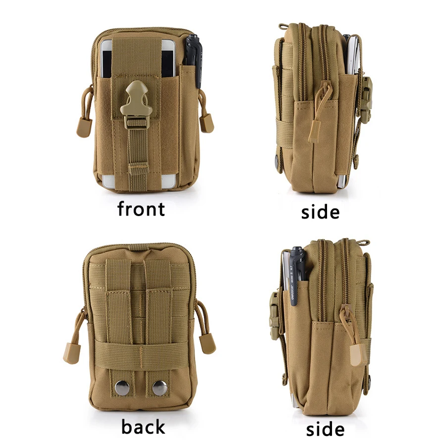 Outdoor Travel Waist Bag Waterproof Camouflage Hanging Bag Accessory Bag Multifunctional Phone Bag