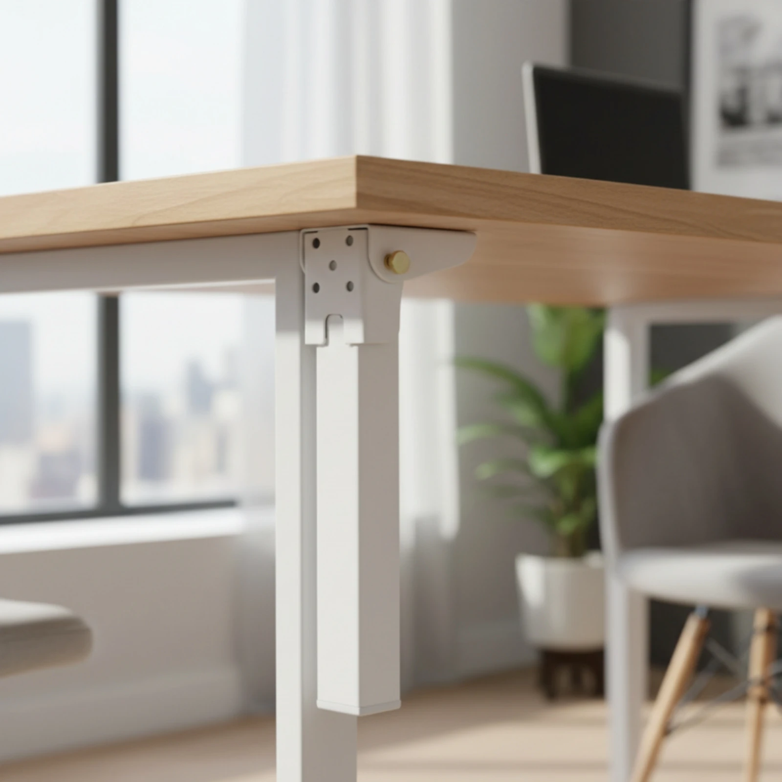 Folding Table Leg Space-Saving Folding Leg with Hinge Locking Hinge Metal Quick Installation for DIYers, RV, Workshop