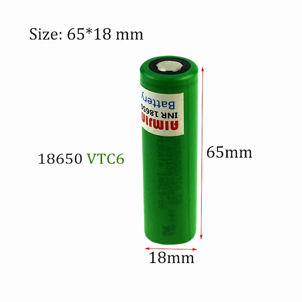 VTC6 3.6V 18650 New original 3000mAh For Us 18650  30A toys tools flashlight battery +USB Charger