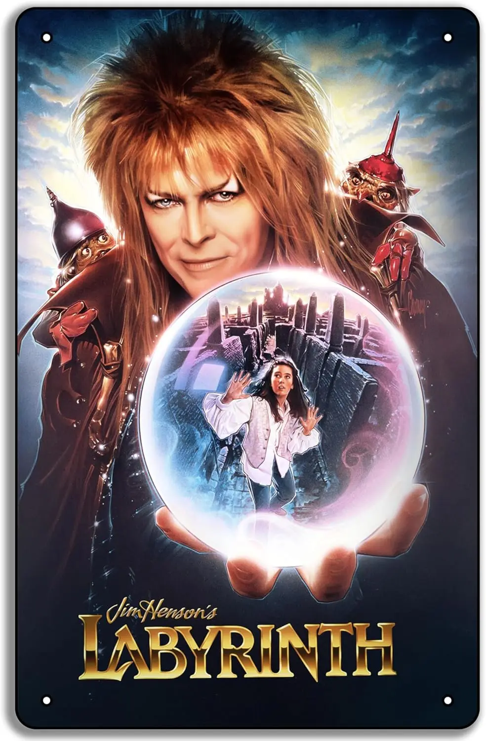 Labyrinth Movie Poster Metal Tin Sign 8 x 12 Inches Man Cave Garage Wall Art