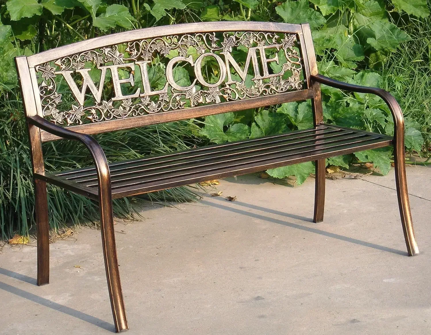 TX94101 Metal Welcome Outdoor Bench