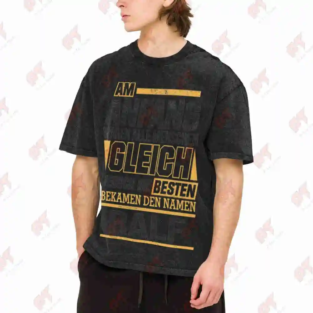 Ralf German Text Funny Saying Vintage Washed Tee Pure Cotton T-Shirt