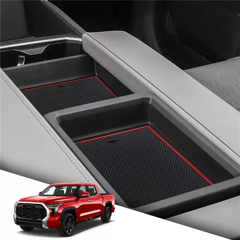 Car Door Slot Mat Cup Holder Non‑Slip Dust‑Proof Shock‑Absorbing Storage Groove Liner Interior Accessories For Toyota Tundra2022