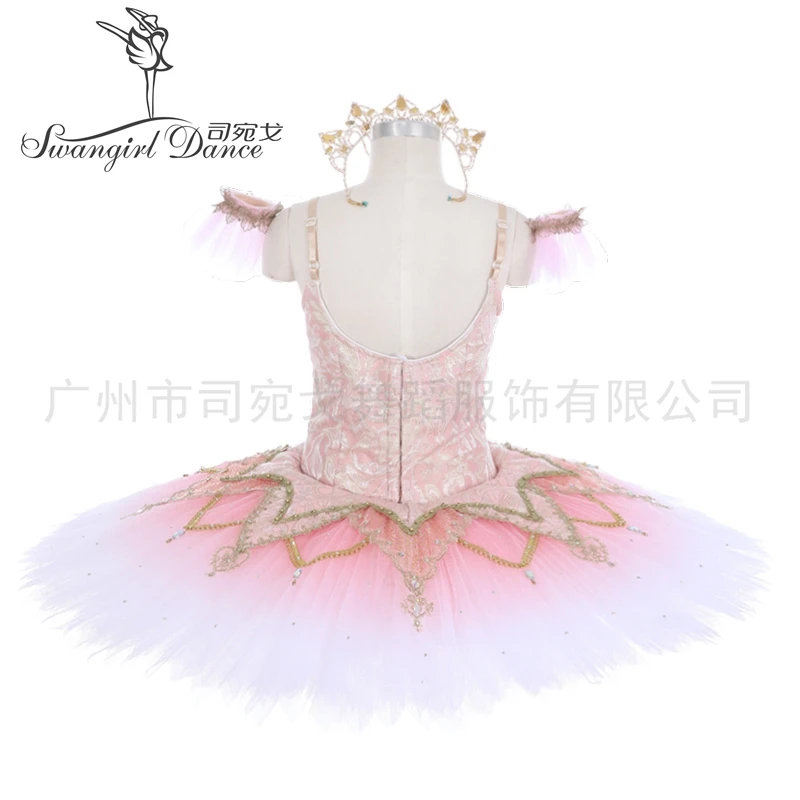 Pink Fairy Doll Variation Ballet Tutu For Girls YAGP Competition Professional Ballet Costumes Dress BT4191