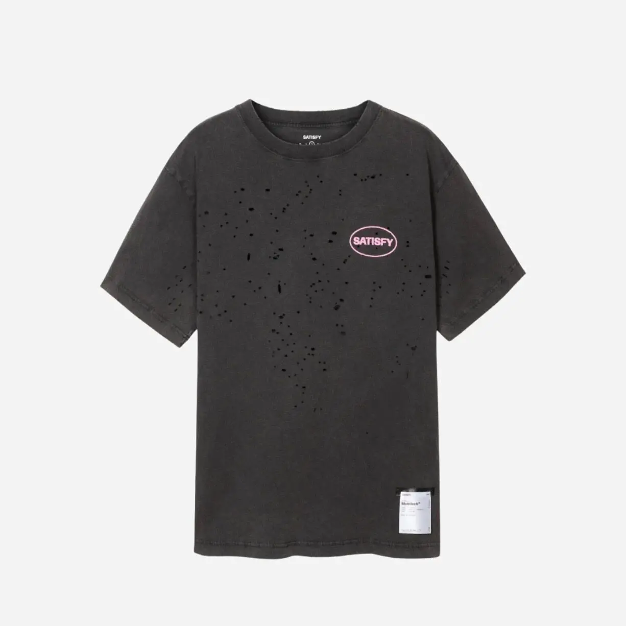 SATISFY retro ink splashing crew neck cotton printed short sleeve loose and comfortable T-shirt
