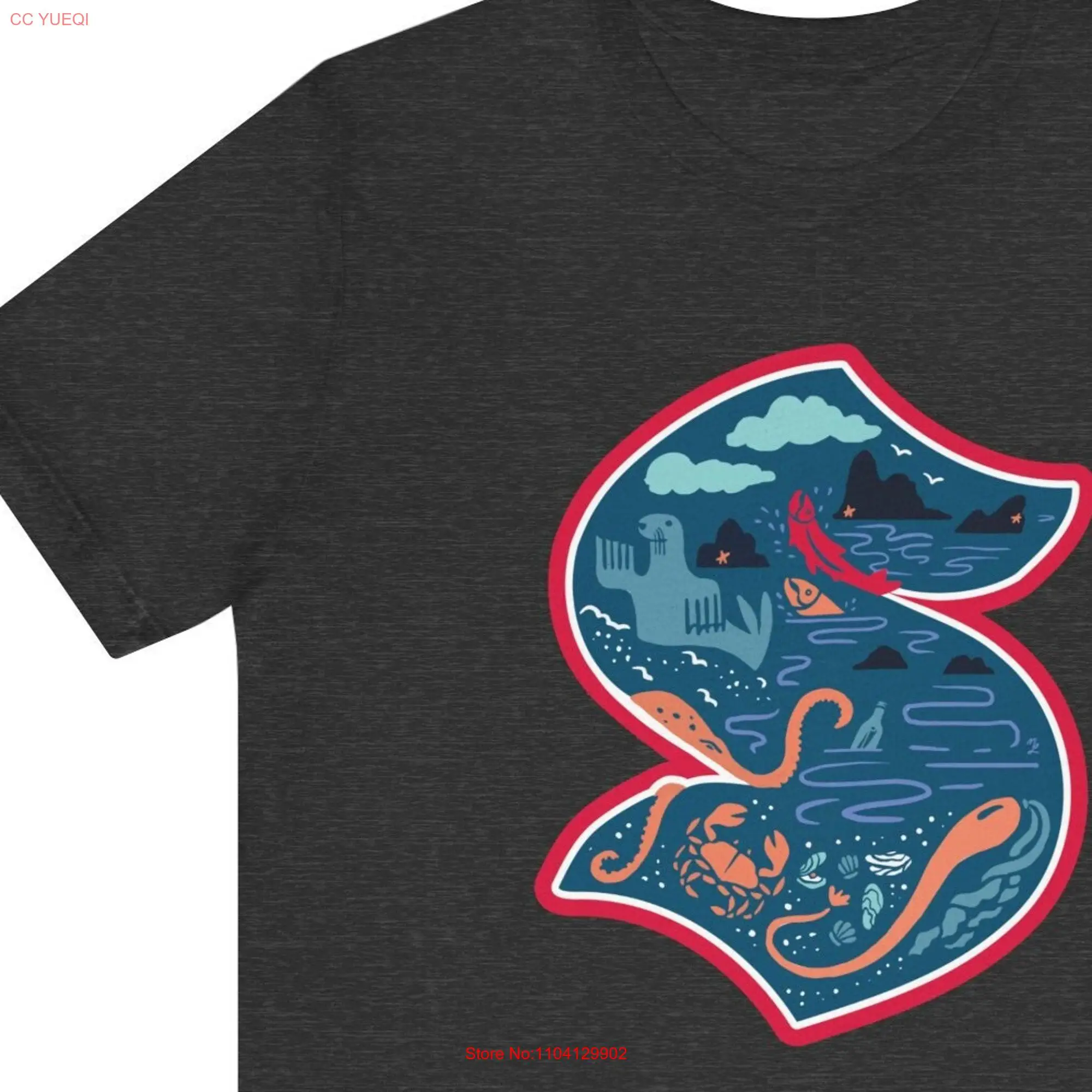 Sea Kraken  T Shirt long or short sleeves