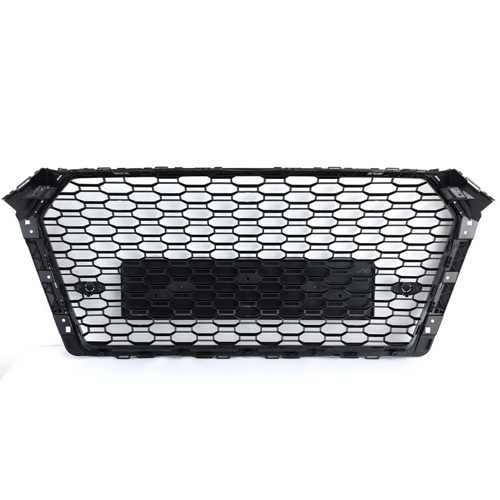 Front Bumper Racing Grills for Audi A4 Avant S4 S-line B9 2017 -2019 EU Version Honeycomb Grills Car Accessories Mesh Hex Grille