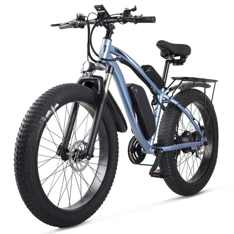 2000W Dual Drive 26 Inch Large Fat Tire Adult Electric Mountain Bicycle Powerful Off-Road E-Bike For Outdoor Adventure