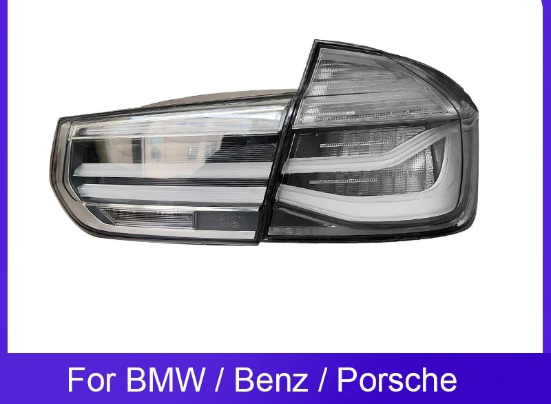 For BMW 3 Series F30 F35 LED Tail Lights, 318 320 328 M3 Rear Lamp Assembly, White Background, Upgrade Car Parts