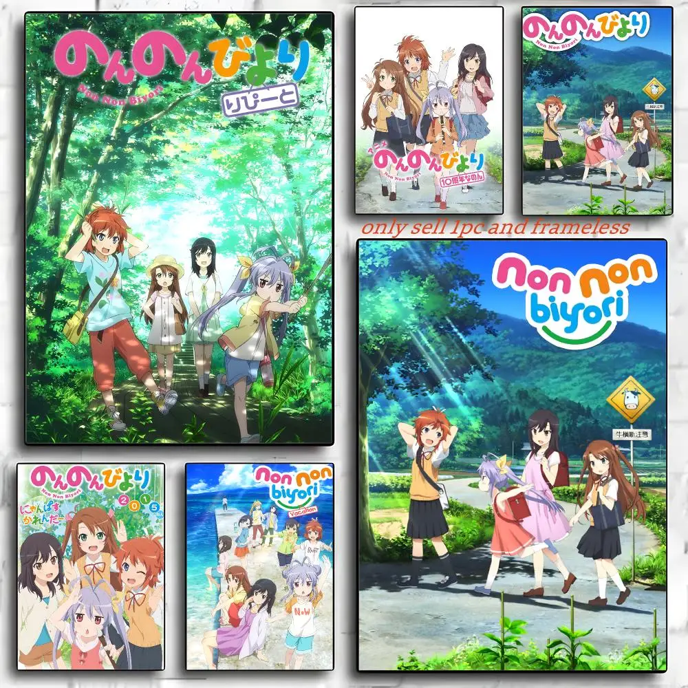 Anime N-Non Non Biyori Poster Poster HD Art Sticky Wall Waterproof Home Living Room Bedroom Bar Aesthetic Decoration