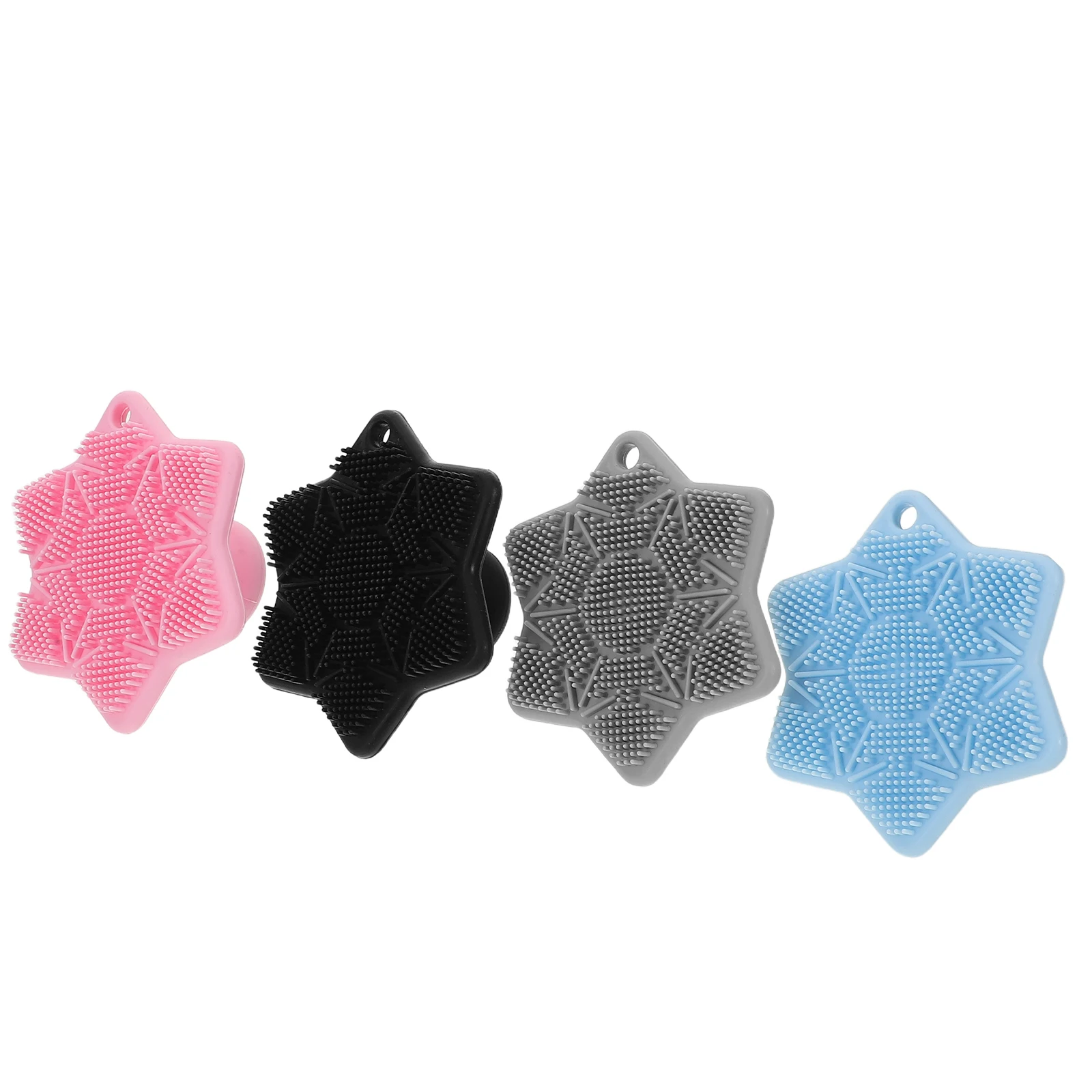 

4pcs Silicone Face Scrubber Waterproof Manual Cleansing Brush Deep Pore Cleaning Soft Bristles Sensitive Skin Gentle Facial