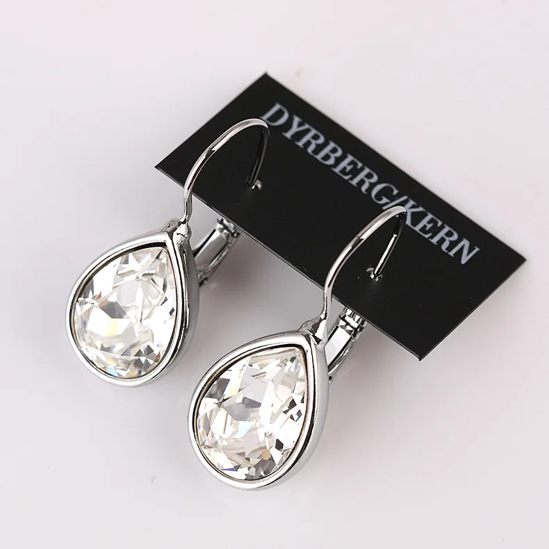 HOT SEELING fashion DYRBERG/KERN Drop-shaped earrings temperament shiny crystal earrings IN STOCK