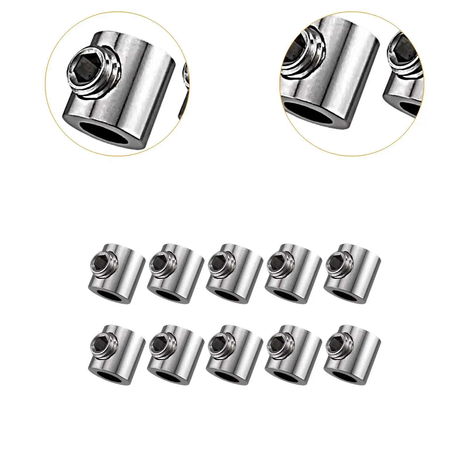 10x Wire Rope Clips Set Versatile Easily Install with M4 Hexagon Screws for