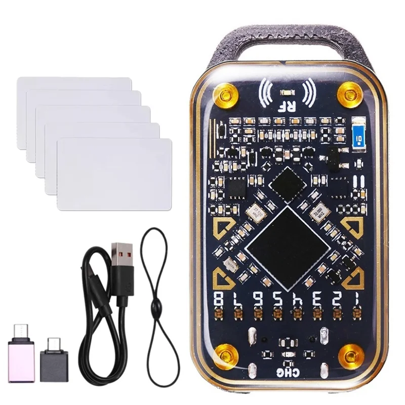 BNVN-Chameleon Ultra RFID محاكي البطاقة الذكية قارئ الشرائح الذكية NFC الناسخ + 5XUID بطاقة 125Khz 13.56Mhz ID IC بطاقة فك التشفير