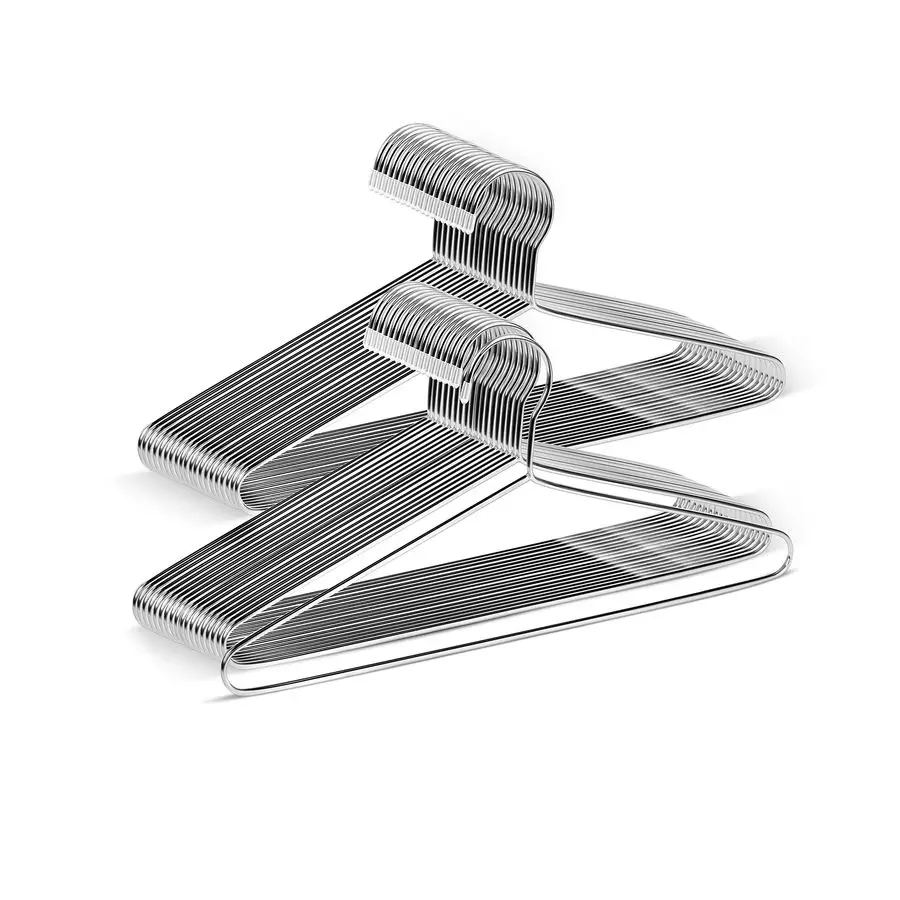 

50 упаковок металлических вешалок, вешалки для одежды, сверхмощная вешалка для одежды из нержавеющей стали для шкафа, одежды, рубашки, брюк, 16,4 дюйма