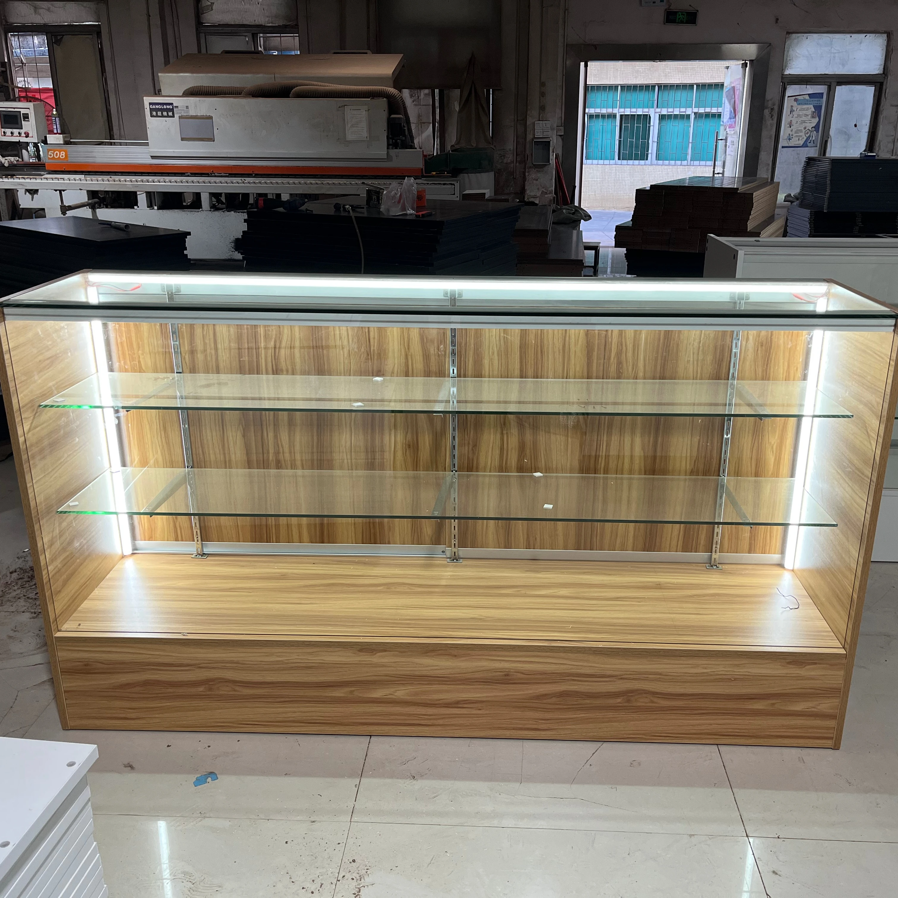 Hot sale wooden tobacco shop display cabinet glass cabinet glass smoke shop counter smoke shop display cabinet