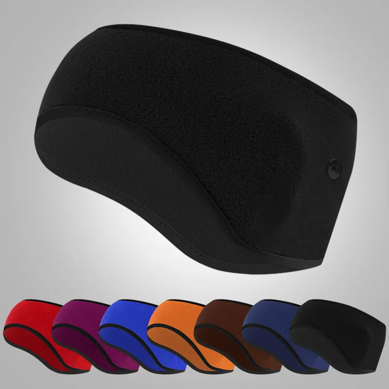 Warm Fleece Earmuffs Headband Soft Windproof Ear Warmer Unisex Outdoor Sports Headbands Ideal for Skiing Running Cycling