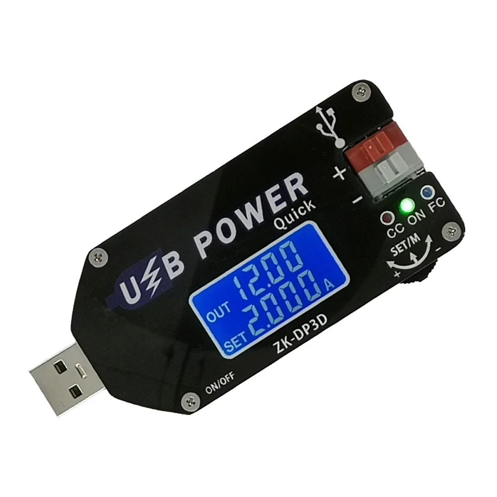 

DP3D CNC USB TYPE-C DC-DC Converter 2A 15W Constant Voltage Constant Current Power Module Adjustable Regulated Power Supply