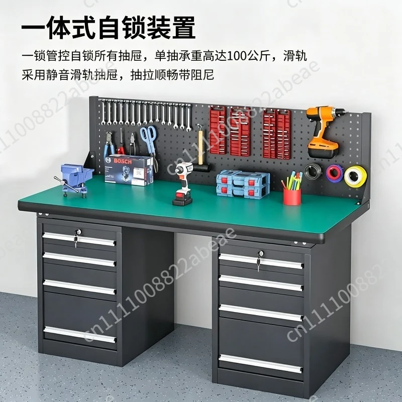 Heavy-Duty Stainless Steel Anti-Static Workbench,Factory Assembly and Maintenance Table for Industrial Workshops
