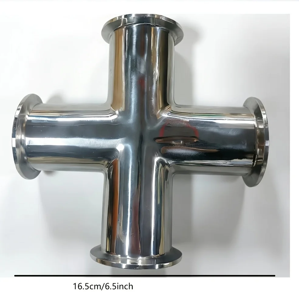 Pipe OD Stainless Steel SS304 4 Way Cross Sanitary Fitting Tri Clamp Feerule OD Home Brew