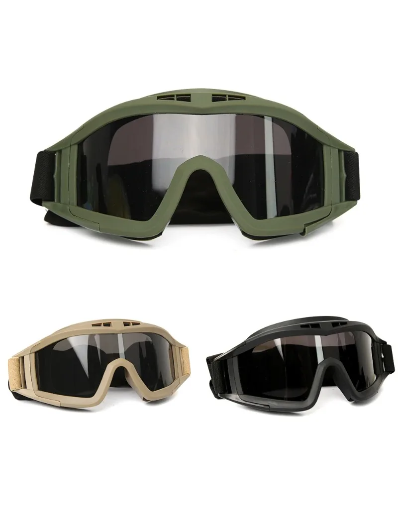 AliExpress NONE Anti Fog Tactical Goggles 3 Lens Windproof Dustproof Shooting Skiing Motorcycle Mountaineering Glasses Safe Protection Goggles
