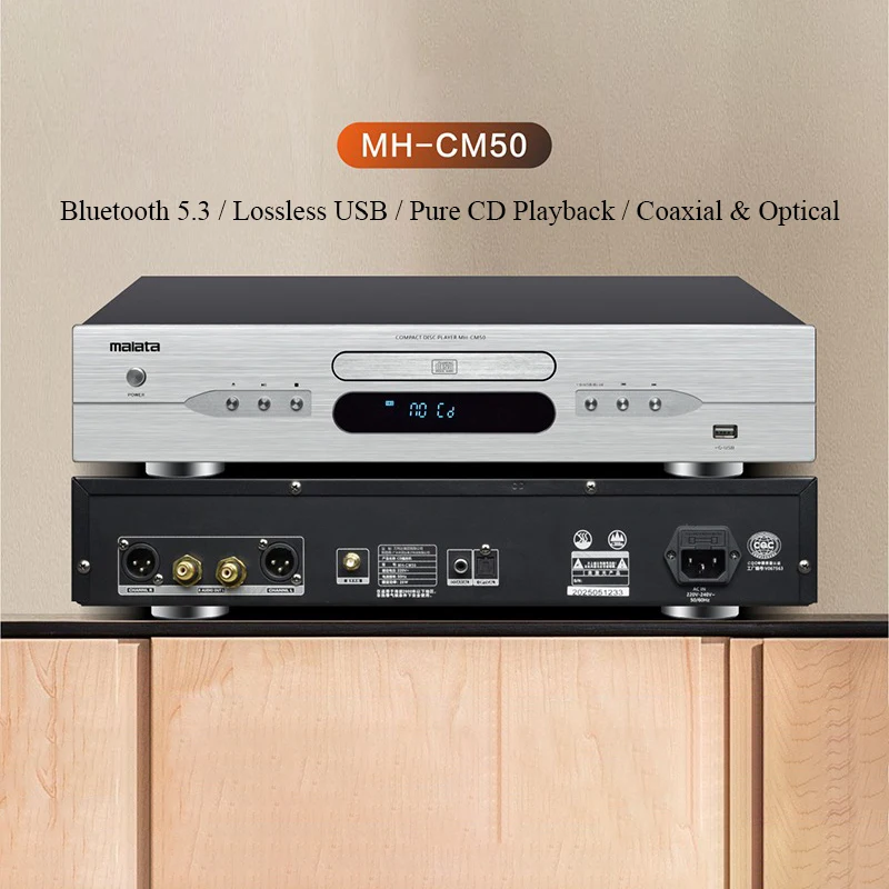 High End HIFI CD Player Dual PCM1794 DAC DTS Decoding Bluetooth 5.3 Home Lossless CD Music Player DSP Sound Effect USB Playback