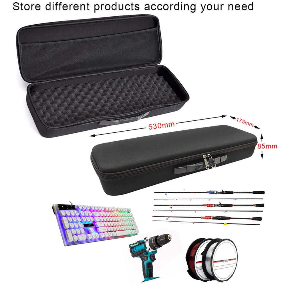 EVA-Aufbewahrungsbox, mehrere Größen, Werkzeugkoffer für Kopfhörer-Zubehör, Reise-Reißverschlusstasche, wasserdichte Schutztaschen mit individuellem Logo und Schaumstoff – Detail 13