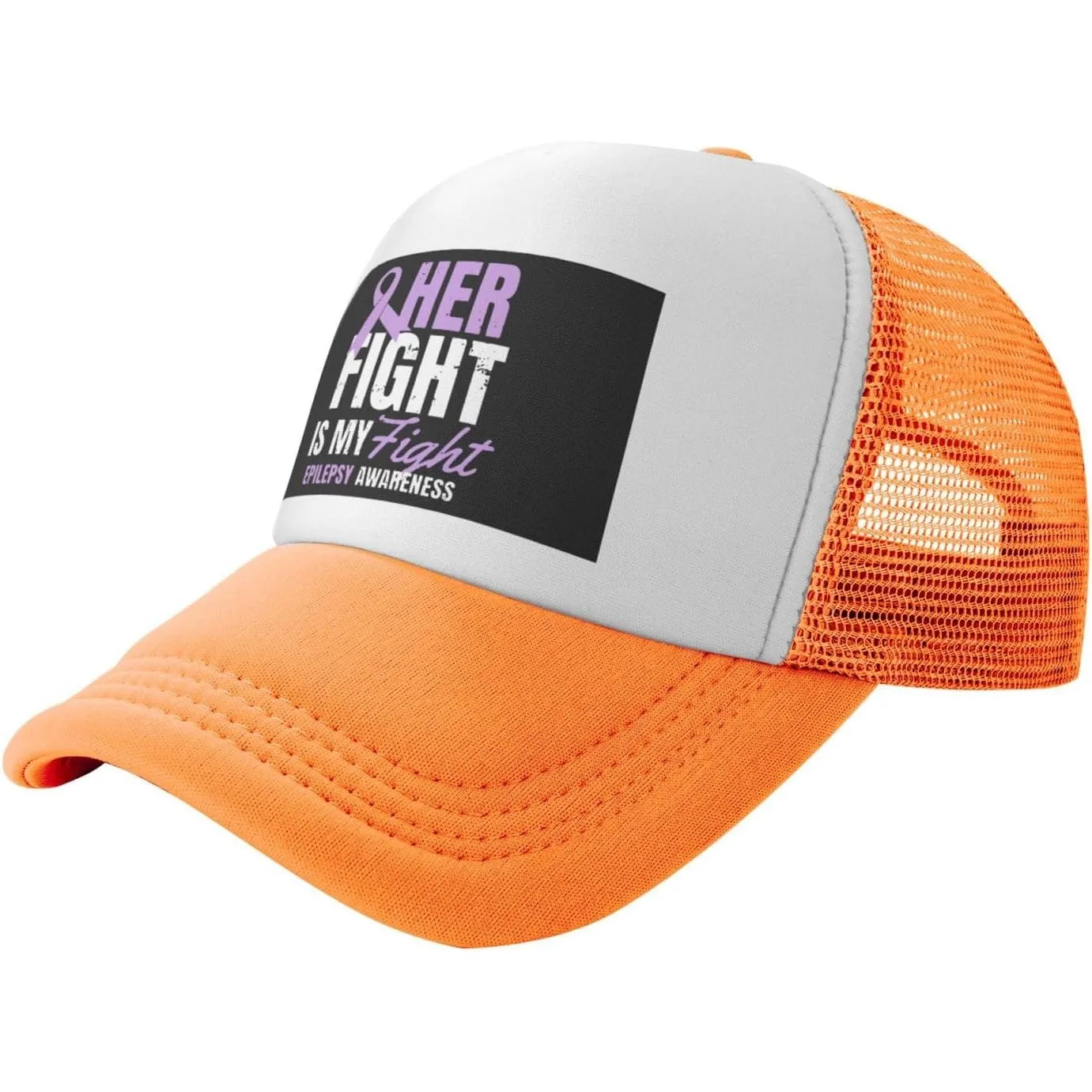 Epilepsy-Awareness-Her-Fight-Is-My-Fight-Trucker-Hat-Unisex-Mesh-Baseball-Snapback-Cap