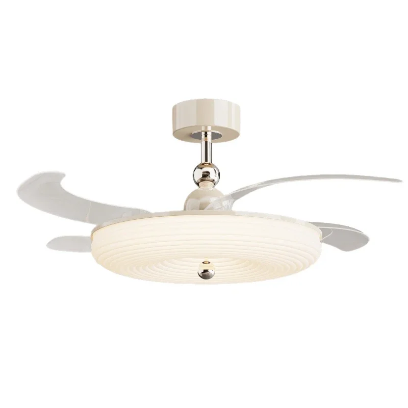 

Cream wind invisible fan light restaurant Nordic frequency conversion silent household integrated ceiling