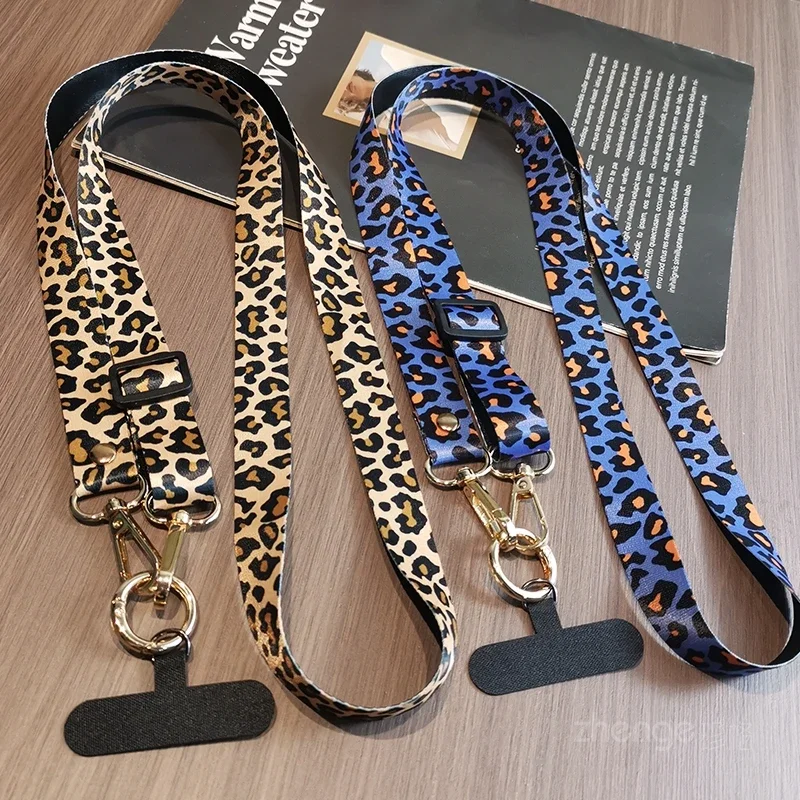 

Fashionable Women's Leopard Print Mobile Phone Lanyard Crossbody Can Be Carried, Long Neck Hanging Phone Strap Rope Is Sturdy