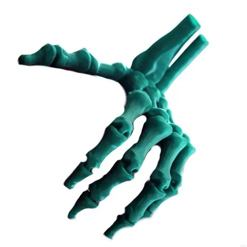 تصنيف ثلاثي الأبعاد المطبوعة جمجمة اليد النحت أصابع قابلة للتعديل أصابع هالوين زخرفة العطلة الملحقات A0KF