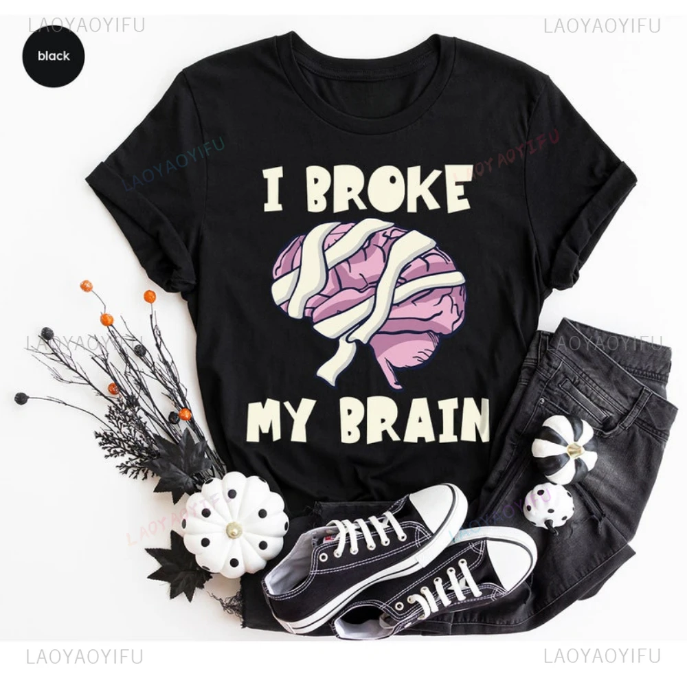 Brain Injury Man T-Shirt Awareness Gift Brain Surgery Sweatshirt Neurosurgery Shirt Funny Tops Head Trauma Tee Gift for Her
