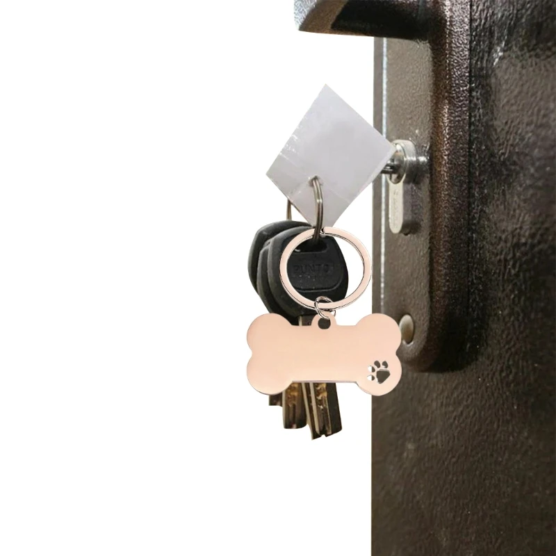 개 뼈 키 체인 펜던트 귀여운 뼈 모양의 키 체인 매력 가방 열쇠 고리 장식