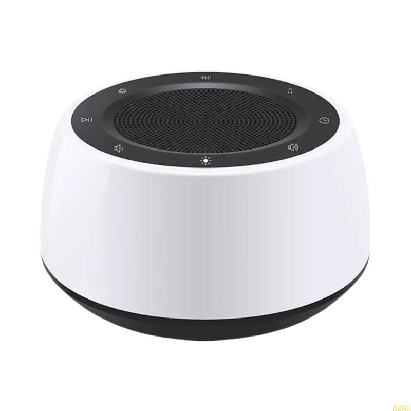 A0NC Säugling Atemtherapie Sound Machine Schlafhilfemaschine Weiß Noise Music Light -Gerät Stimmungsbeleuchtung für Kinder