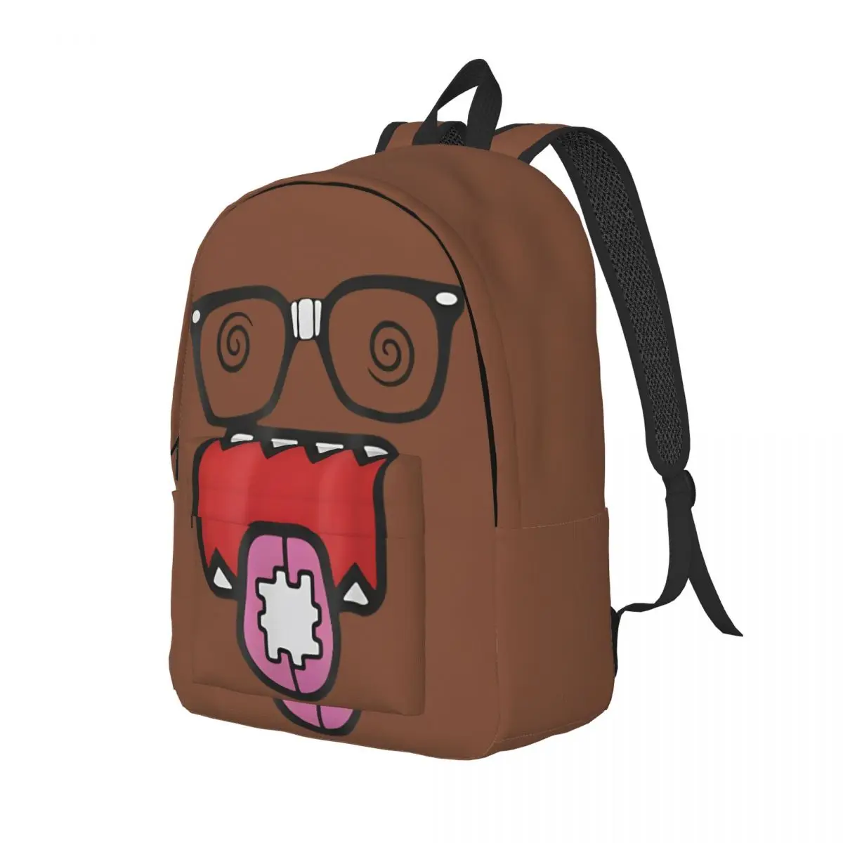 Meme Domo Kun Zaino fresco Studente all'aperto Business Anime Doll Zaino per uomo Donna Borsa a tracolla per laptop