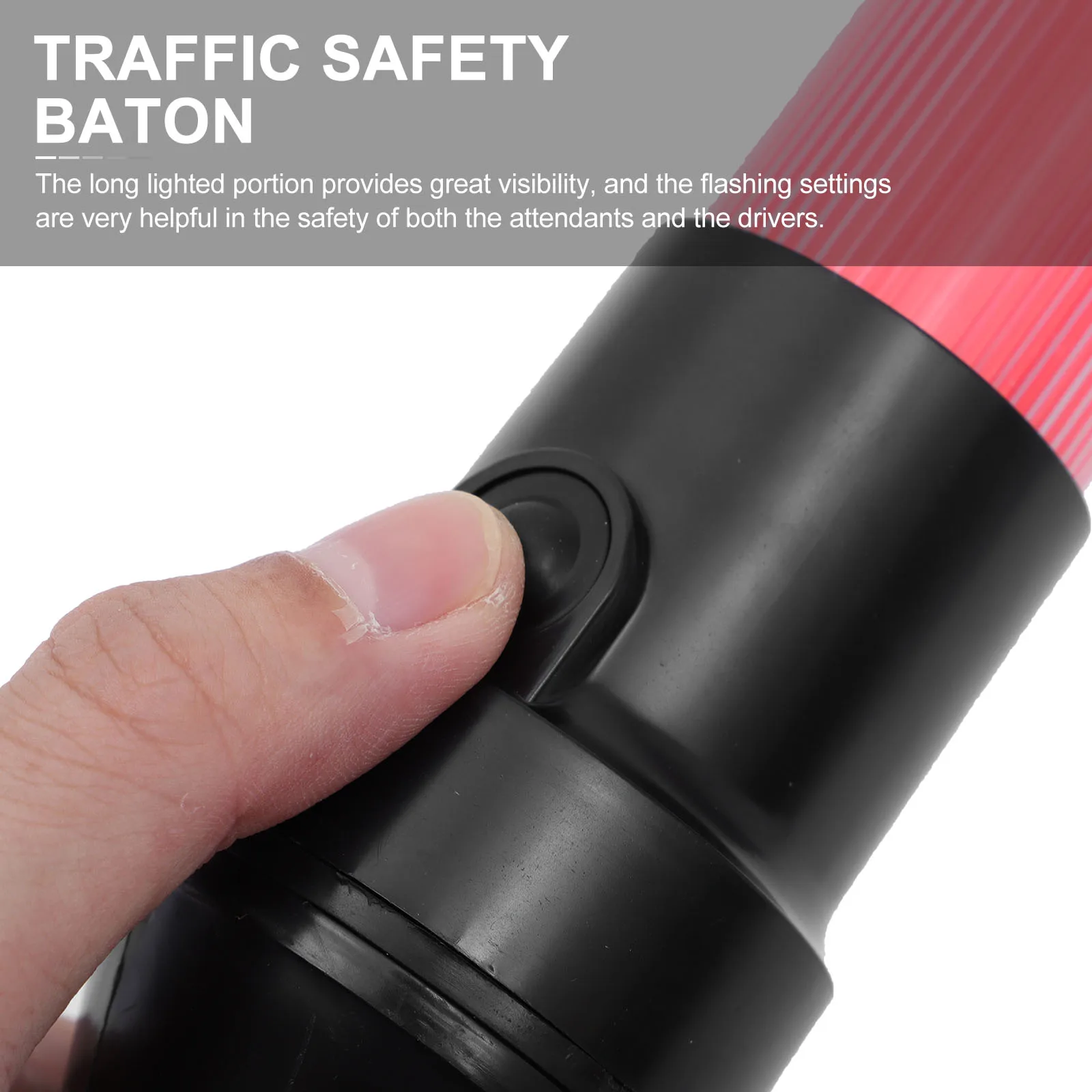 2 Pcs Traffic Light Signal Wand Safety Chargeable LED Pvc Pipe Body