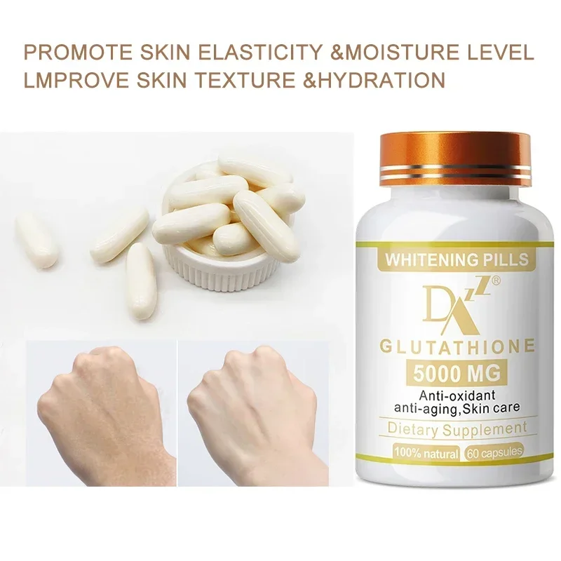 Glutathione capsule whitening, anti-wrinkle, anti-cell aging, melanin removal, anti-oxidation health food freight free