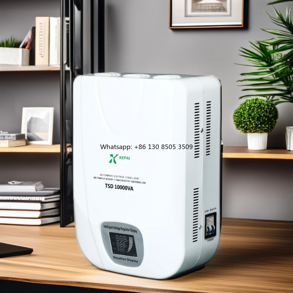 10kva Input 90-250V Automatic Home Use Servo Motor 230V 110V AC 15kva  Wall Mounted Voltage Regulator Stabilizer