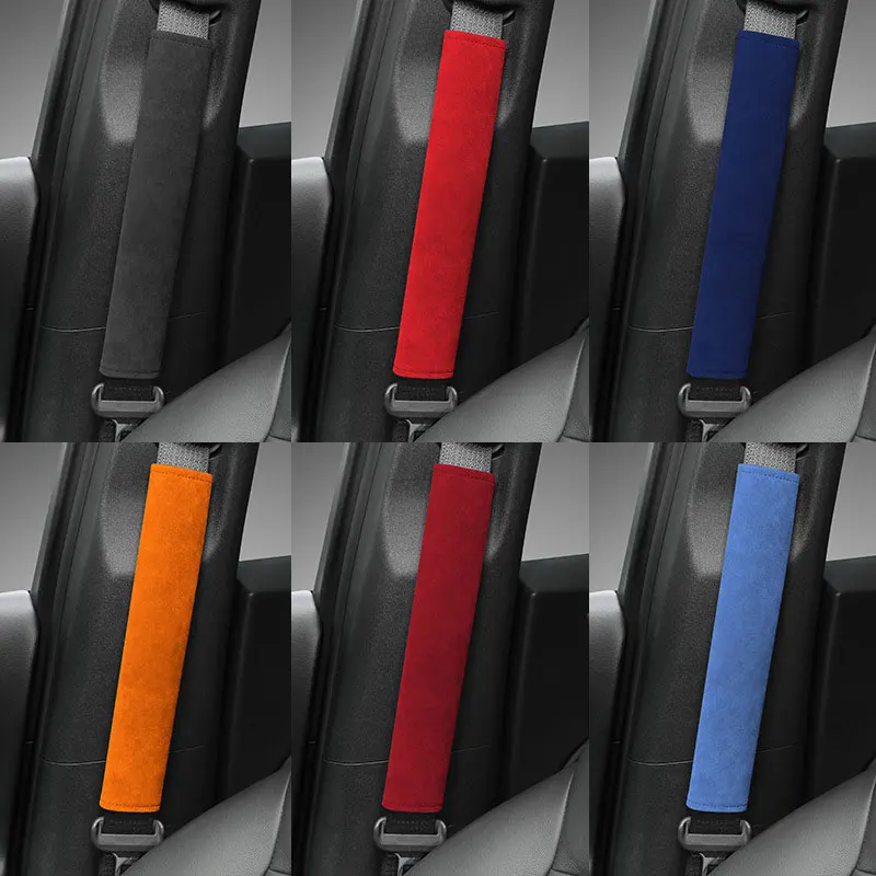 

Alcantara Suede Car Seat Belt Shoulder Protection Padding Lengthened Shoulder Sleeve Protective Accessories For Porsche