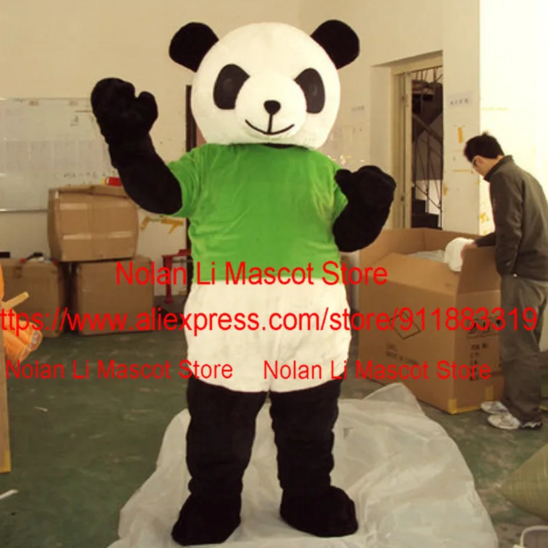 

Cutest Plush Panda Mascot Costume Walking Cartoon Suit Role Playing Adult Size Fancy Dress Party Holiday Gift 070