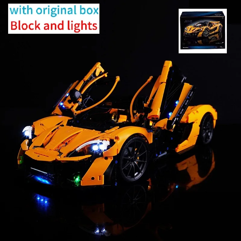 With Original Box P1 Super Racing Car Fit 42172 Model Building Blocks 1:8 Bricks Technical Toys For Children Christmas Gift