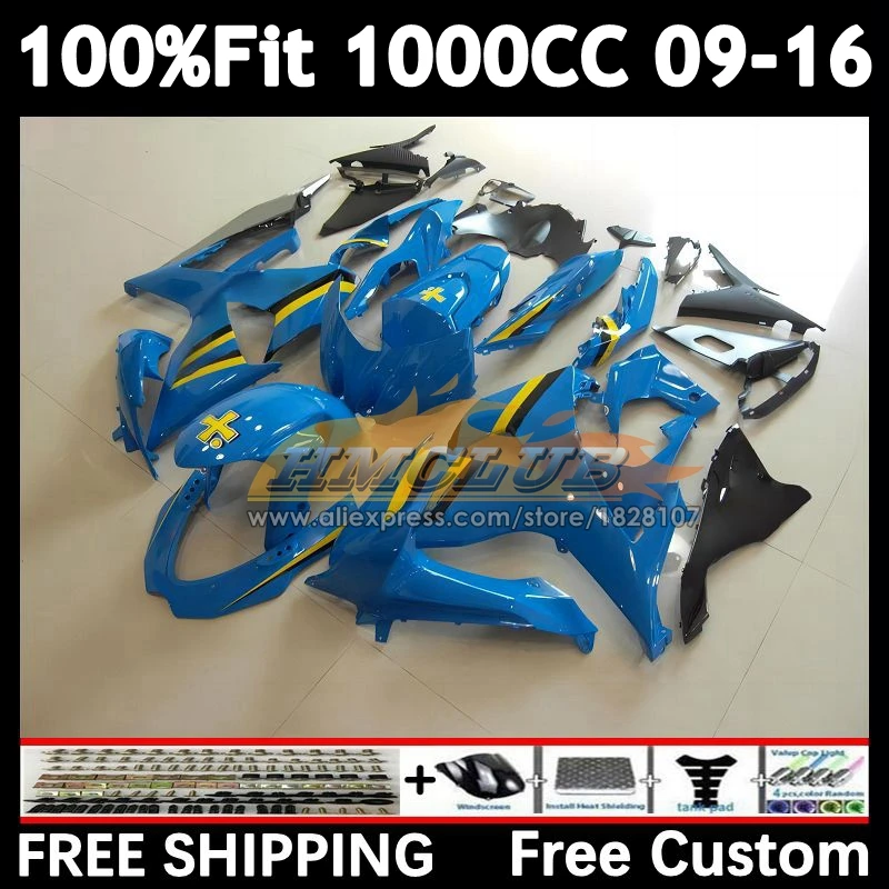 Injection Body For SUZUKI GSXR-1000 K9 1000CC 09 10 11 12 31No.132 RIZLA blue GSXR 1000 CC GSXR1000 2013 2014 2015 2016 Fairing