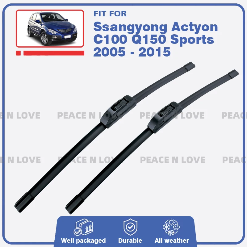 

Передние щетки стеклоочистителя для Ssangyong Actyon C100 Q150 Sports 2005-2015, резиновые щетки для лобового стекла, автомобильные аксессуары