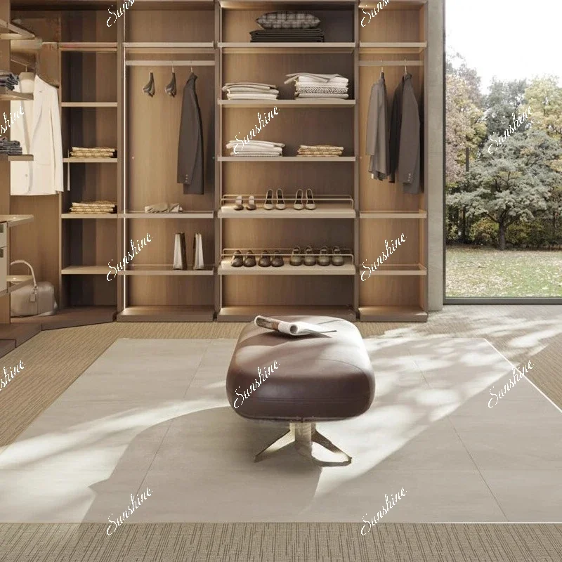 

Italian minimalist living room sofa bench home shoe changing stool