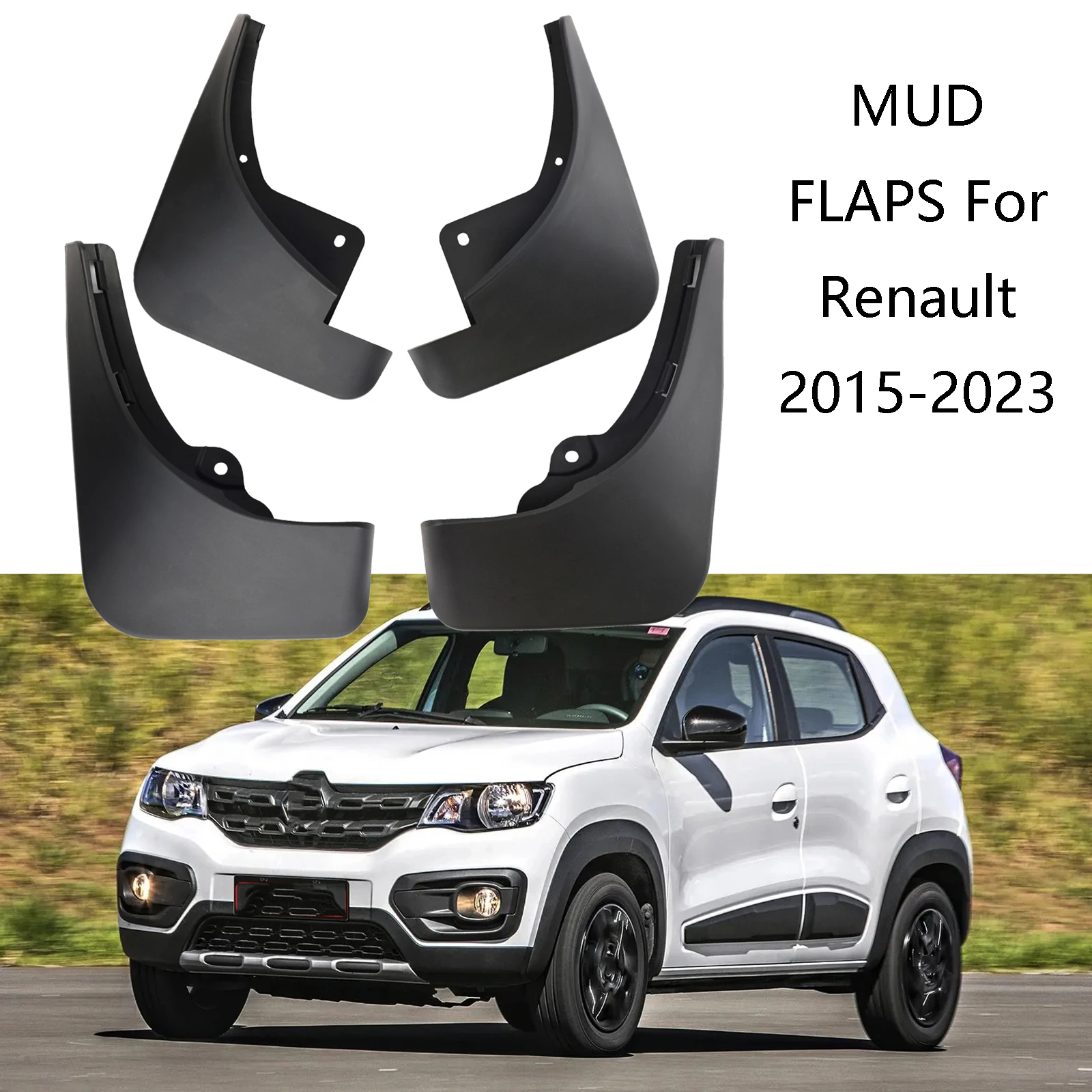 

4Pcs for Renault Kwid E-Tech Dacia Spring eletric City K-ZE IKCO K112 climber Splash Guards mudguard fender mudflaps mud flaps