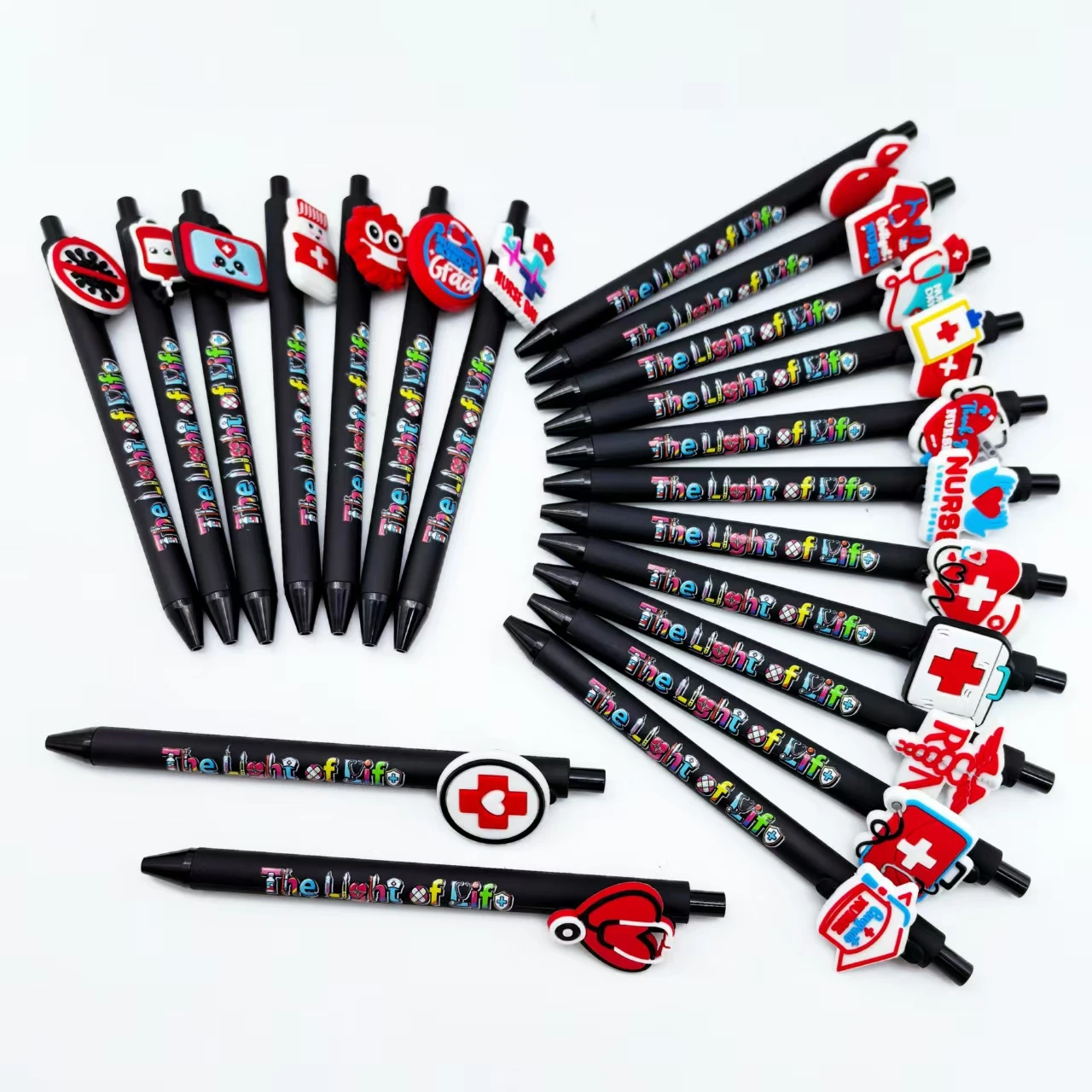 

8 PCS / 15 PCS / 18 PCS / 20 PCS / 26 PCS / 30 PCS black series medical ballpoint pen The doctor patient rounds stylus