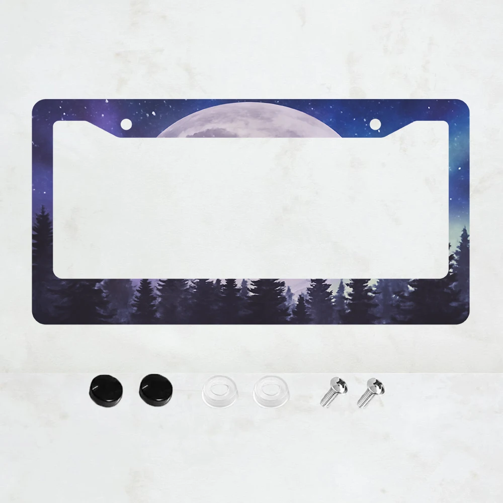 

1PC 2-Hole License Plate Frame, Aluminum, 6x12 Inches, with Screws, American Standard Size, Retro Novelty Car Decoration Gift