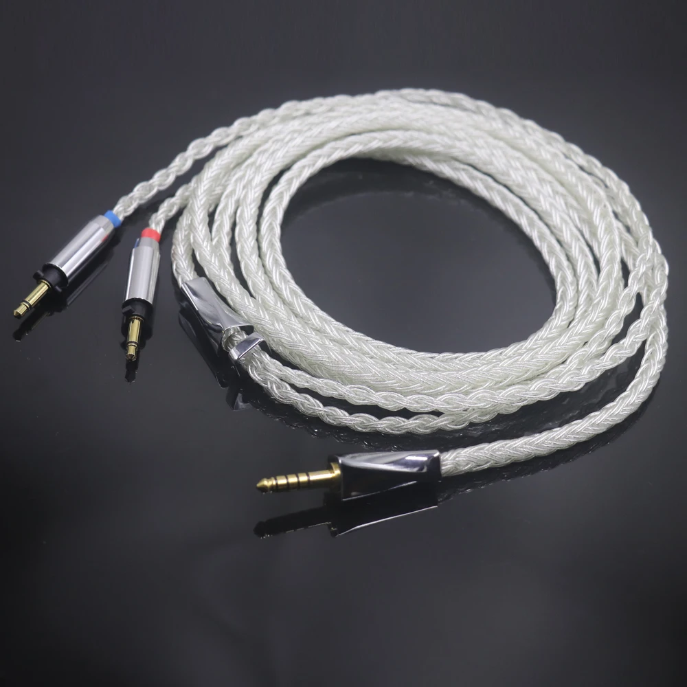 HIFI 16 Core Pure Silver For Final SONOROUS IV VI VIII X Headphone Balance Cable 2.5/3.5/4.4mm Headset Wire