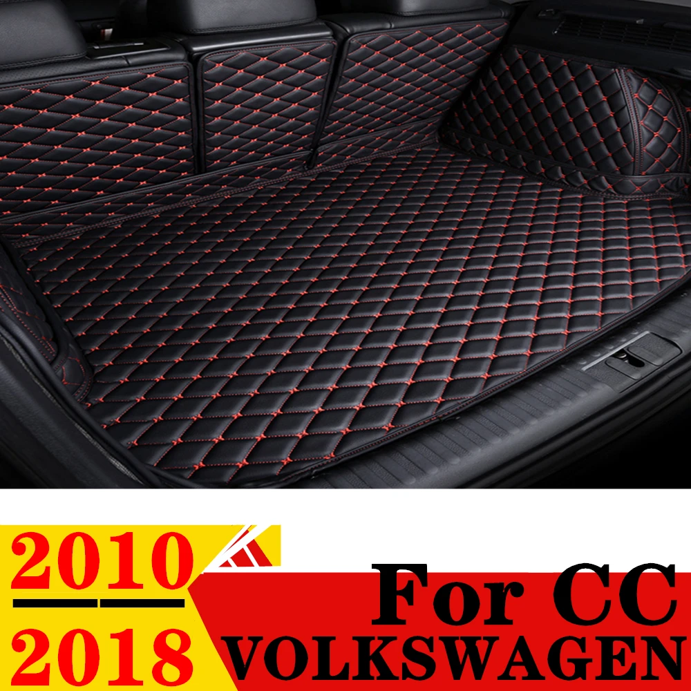 Car Trunk Mat For Volkswagen VW CC 2018 2017 2016 2015 2014 2013 2012 2011 2010 Rear Cargo Cover Carpet Liner Auto Tail Boot Pad